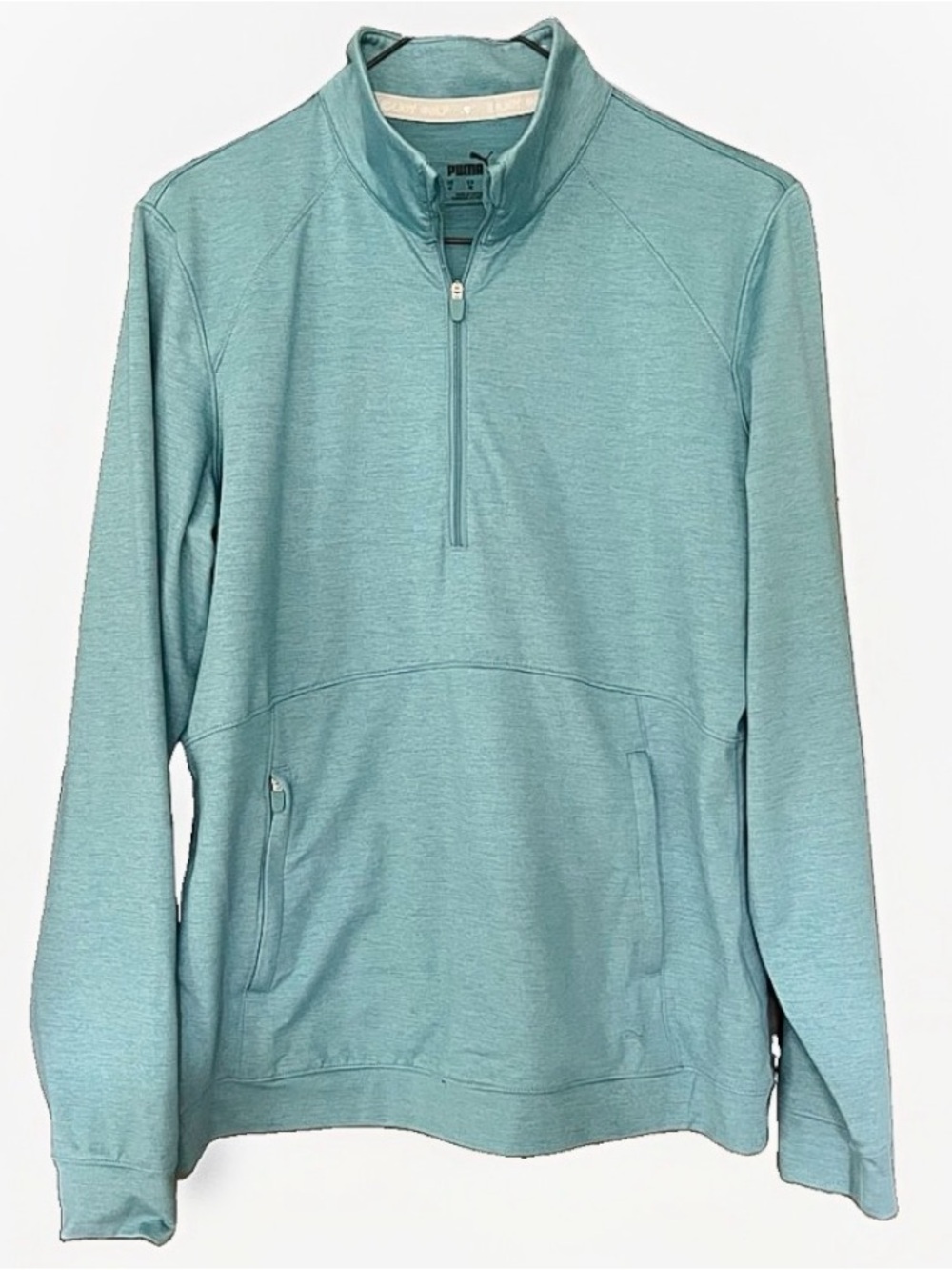PUMA Women's Teal Jersey CLOUDSPUN Rockaway Golf 1/4 Zip Jacket Size Medium